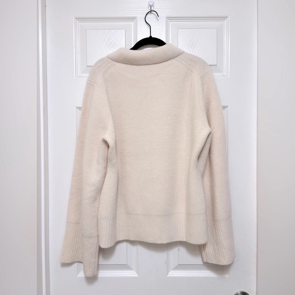 NWT J.Crew Milano-Stitch Cinched-Waist Cardigan in Ivory - Picture 8 of 10
